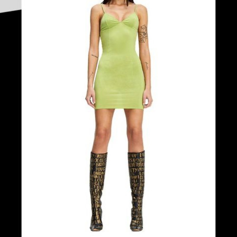 I.Am.Gia lime green mini dress.